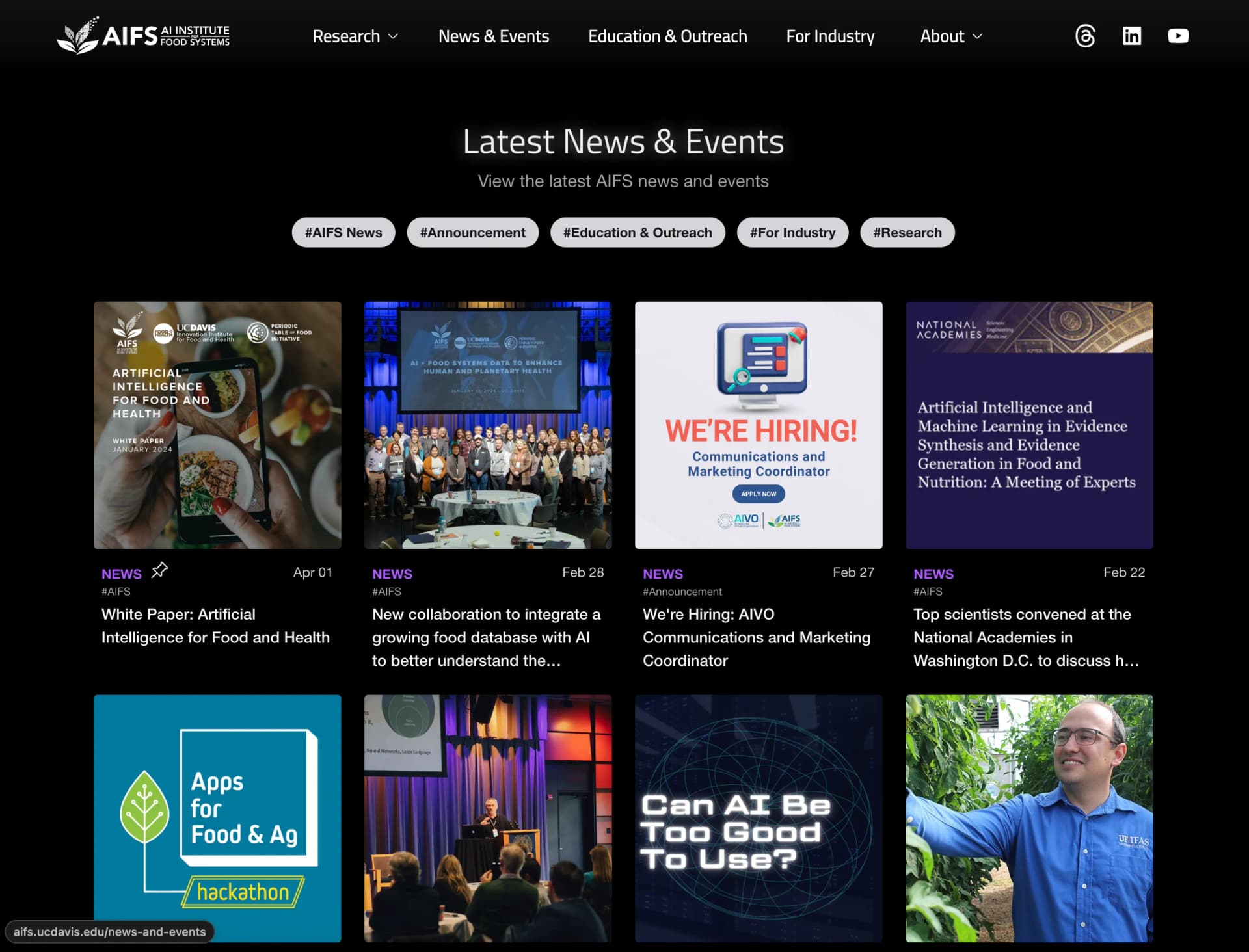 AIFS Website screenshot 7