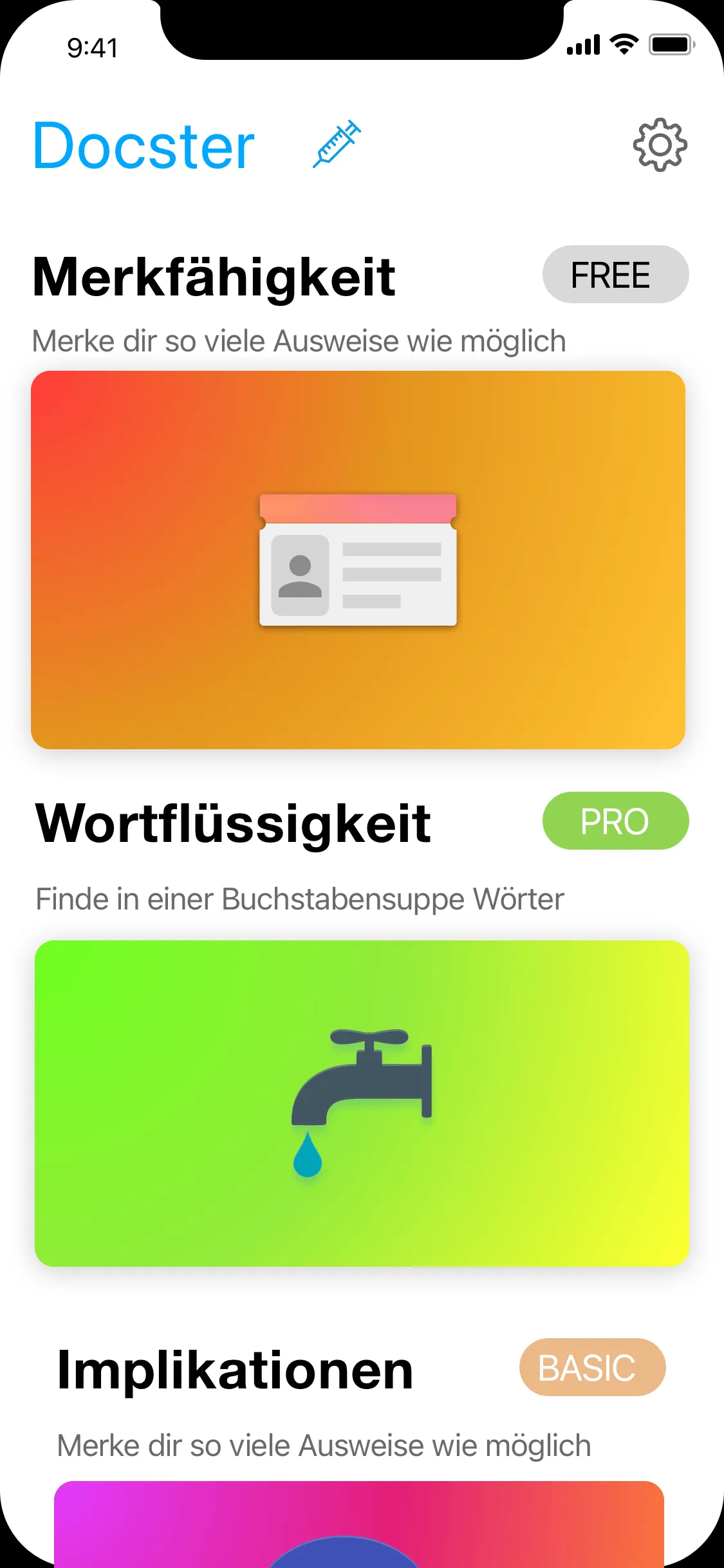 Docstr – Medical Entrance Preparation App screenshot 1