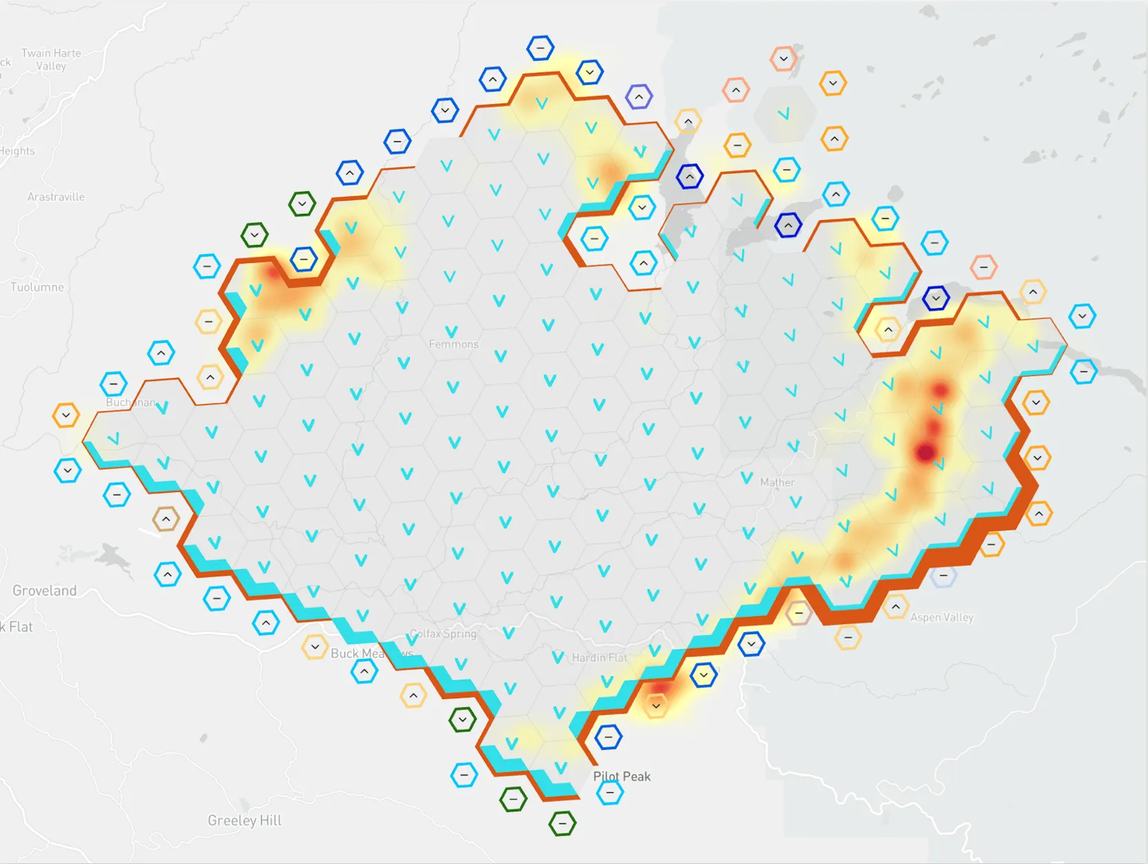HexTile, California Wildfire Visualization